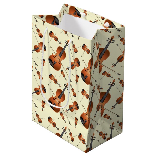 Bolsa De Regalo Mediana Músico de Viola Violin Music Teacher (Angulo Anverso)