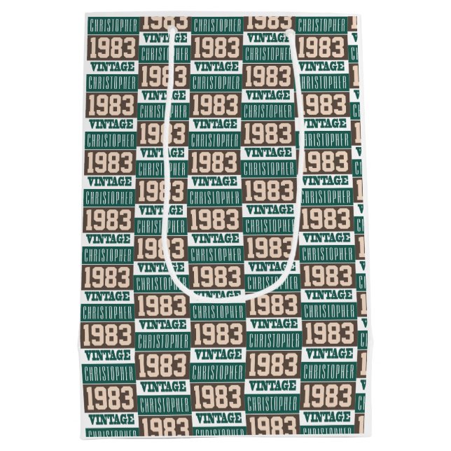 Bolsa De Regalo Mediana Nacido en 1983 en la actualidad (Reverso)