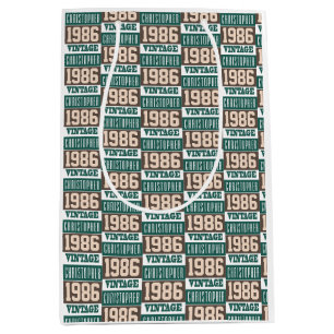 Bolsa De Regalo Mediana Nacido en 1986 con nombre cristiano