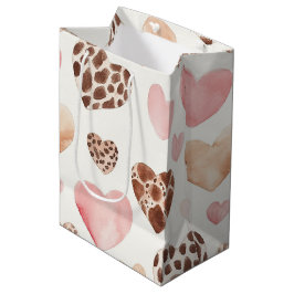 Bolsa De Regalo Mediana Nacimiento de los corazones de los animales del le