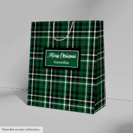 Bolsa De Regalo Mediana Name Christmas Gift Bags Classic Tartan Keepsake