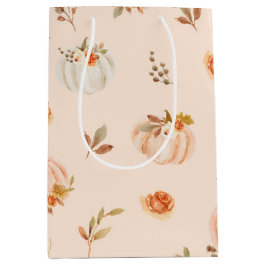 Bolsa De Regalo Mediana Naranja caer cumpleaños de calabazas pequeñas