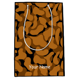 Bolsa De Regalo Mediana Naranja Círculo de formas orgánicas de la atmósfer