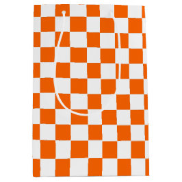 Bolsa De Regalo Mediana Naranja controlado y blanco