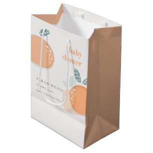 Bolsa De Regalo Mediana Naranja de abstracción breve Fruity Bold Baby Show