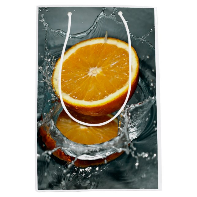 Bolsa De Regalo Mediana Naranja positivo jugoso para el estado de ánimo de (Anverso)