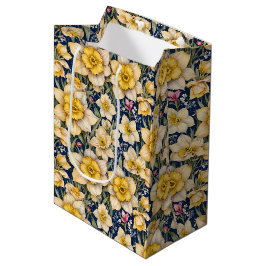 Bolsa De Regalo Mediana Narcisos de primavera amarillos