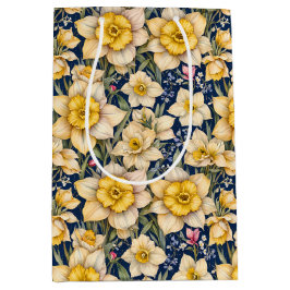 Bolsa De Regalo Mediana Narcisos de primavera amarillos