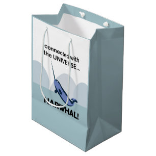 Bolsa De Regalo Mediana Narwhal Conectado Con El Narwhal Universo