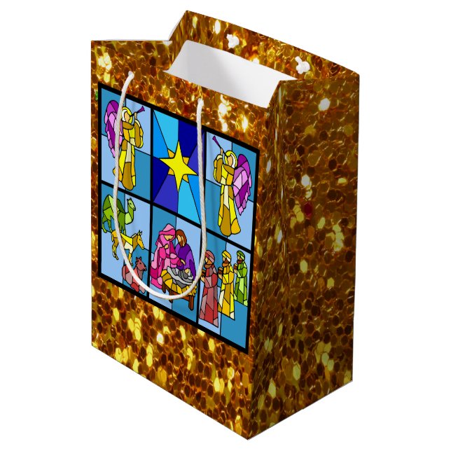 Bolsa De Regalo Mediana Natividad (Angulo reverso)