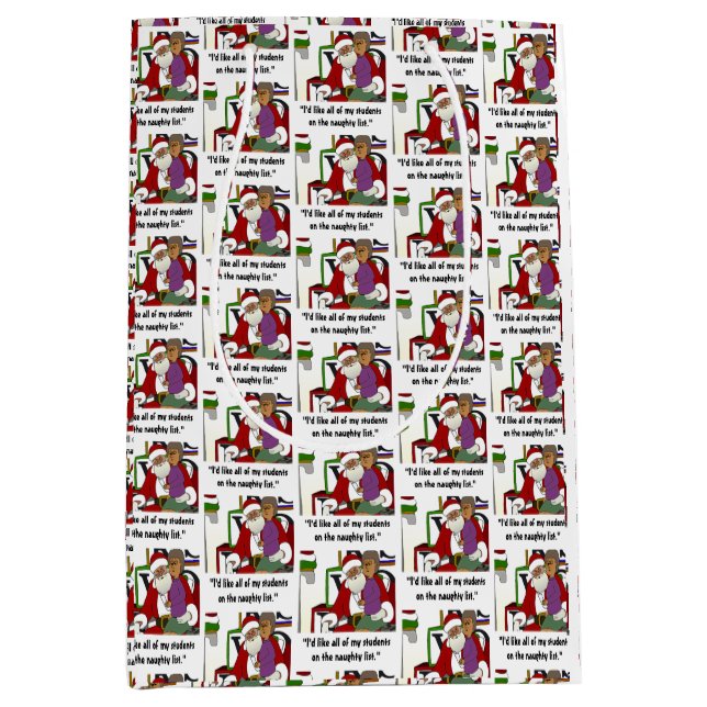 Bolsa De Regalo Mediana Naughty List (Anverso)