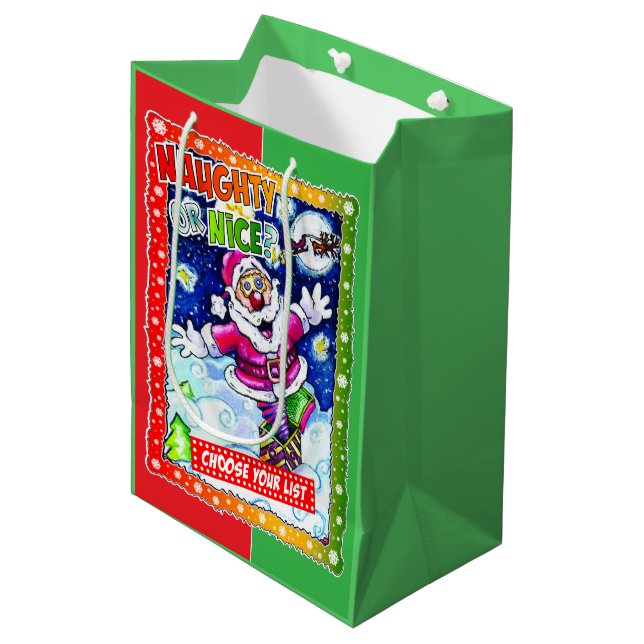 Bolsa De Regalo Mediana Naughty or nice, choose your list (Angulo Anverso)
