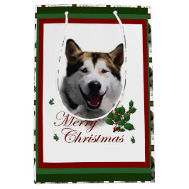 Bolsa De Regalo Mediana Navidad Alaskan Malamute