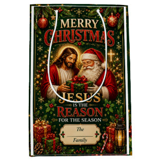 Bolsa De Regalo Mediana Navidad Cristiana | Jesús Es La Razón