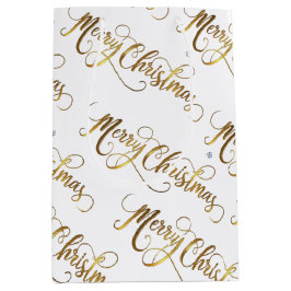 Bolsa De Regalo Mediana Navidad de oro