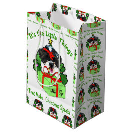 Bolsa De Regalo Mediana Navidad de Shih Tzu