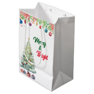 Bolsa De Regalo Mediana Navidad en acuarela