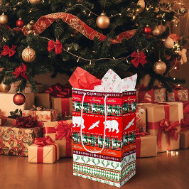 Bolsa De Regalo Mediana Navidad en el bosque