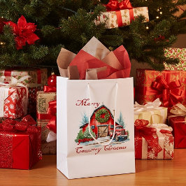 Bolsa De Regalo Mediana Navidad en el campo