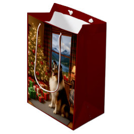 Bolsa De Regalo Mediana Navidad En Escocia Collie Holiday