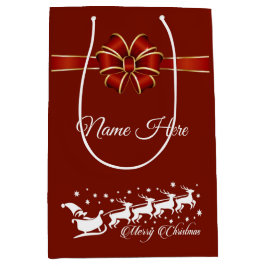 Bolsa De Regalo Mediana Navidad Feliz personalizada