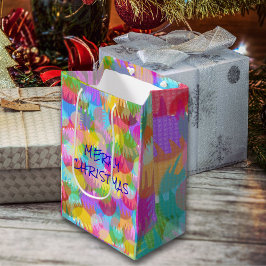BOLSA DE REGALO MEDIANA NAVIDAD FERRY DE COLORES ESPARTAMENTE PERSONALIZAD
