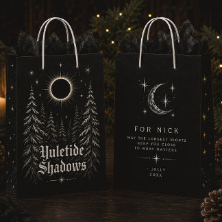 Bolsa De Regalo Mediana Navidad Gótica Celestial Sombras de Yule