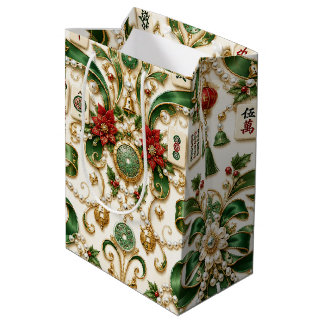 Bolsa De Regalo Mediana Navidad Mahjong