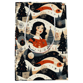 Bolsa De Regalo Mediana Navidad Negra