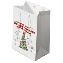 Bolsa De Regalo Mediana Navidad rústica acogedora vintage