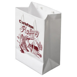 Bolsa De Regalo Mediana Navidad Vintage 