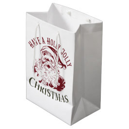 Bolsa De Regalo Mediana Navidad Vintage Alegre