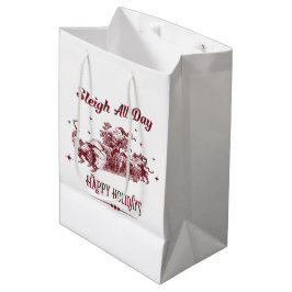 Bolsa De Regalo Mediana Navidad Vintage Todo el día