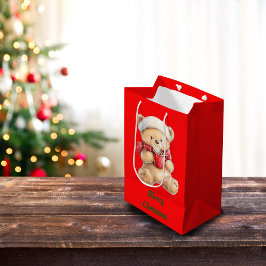 Bolsa De Regalo Mediana Navidades acogedores Teddy Bear Gift Bag