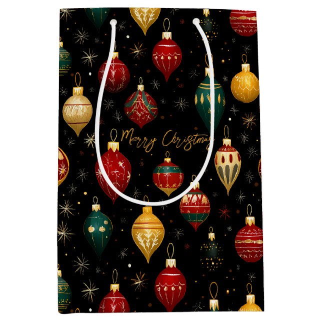 Bolsa De Regalo Mediana Navidades Bauble Ornament Bright (Anverso)