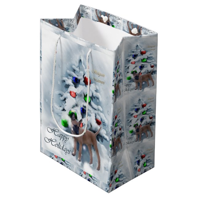 Bolsa De Regalo Mediana Navidades belgas de Malinois (Angulo Anverso)