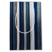Navidades Blues Stripes Blue White Gold