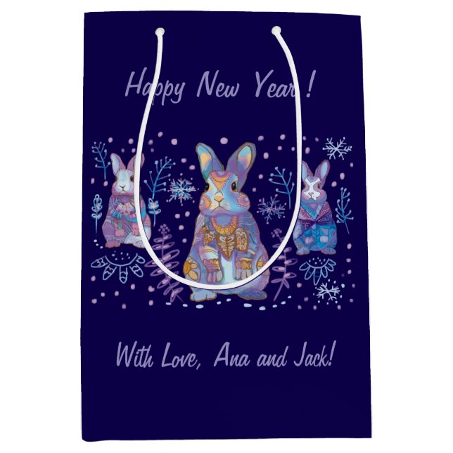 Bolsa De Regalo Mediana Navidades Bunny (Anverso)