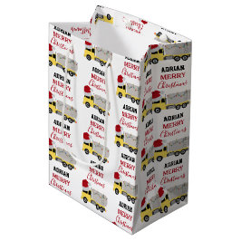 Bolsa De Regalo Mediana Navidades Camiones de transporte de camiones ciste