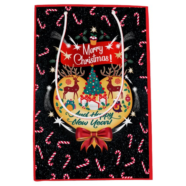 Bolsa De Regalo Mediana Navidades Candies (Anverso)