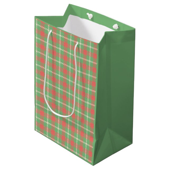 Bolsa De Regalo Mediana Navidades con base verde (Angulo Anverso)