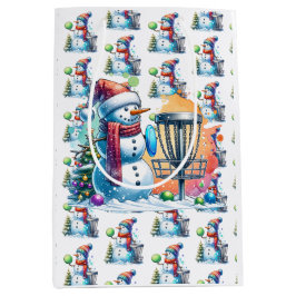 Bolsa De Regalo Mediana Navidades con temas de golf en disco