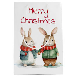 Bolsa De Regalo Mediana Navidades Conejo Cottontail Pareja