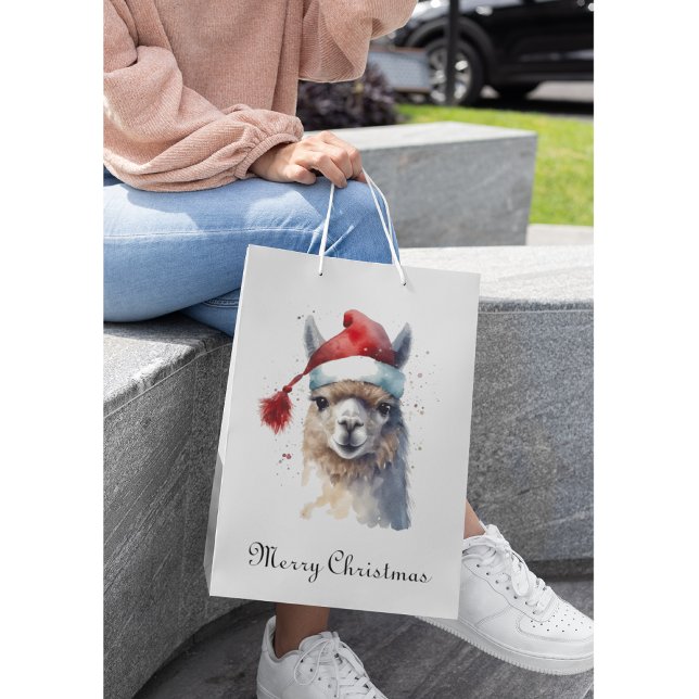 Bolsa De Regalo Mediana Navidades Cutos Alpaca, personalizado (Subido por el creador)