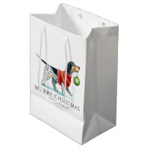 Navidades de acuarela de perro personalizados