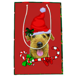 Bolsa De Regalo Mediana Navidades de Airedale Terrier