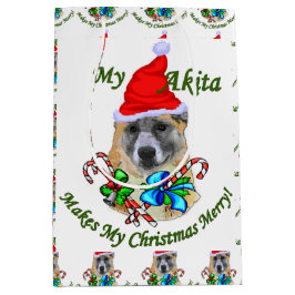 Bolsa De Regalo Mediana Navidades de Akita Lovers