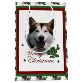 Bolsa De Regalo Mediana Navidades de Alaskan Malamute