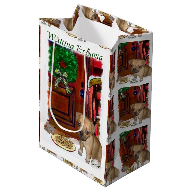 Bolsa De Regalo Mediana Navidades de Amantes de la Lucha (Angulo Anverso)