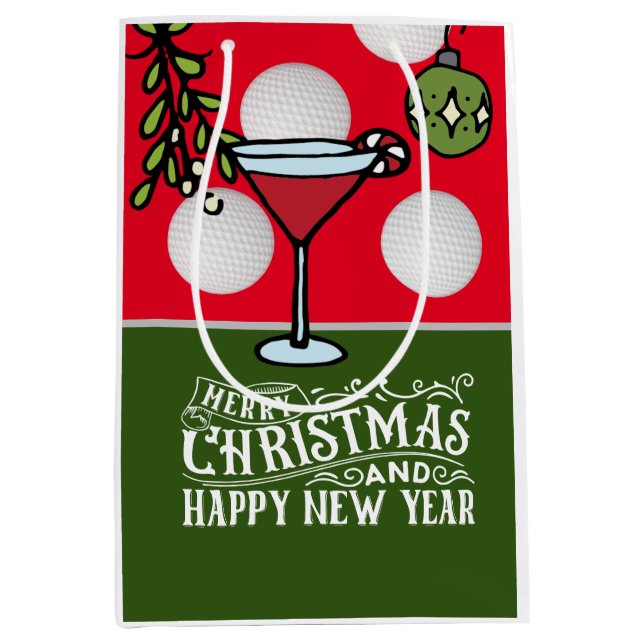 Bolsa De Regalo Mediana Navidades de baloncesto de golf (Anverso)